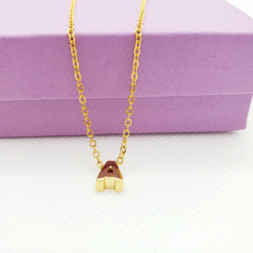 🌹3/$30 NEW Tiny initial letter Dainty Personalized  gold plated necklace